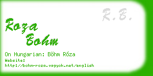 roza bohm business card